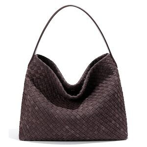 7064 ’s Trendy Suede Woven Tote Bag Shoulder Bags Fall Winter Hobo Purse